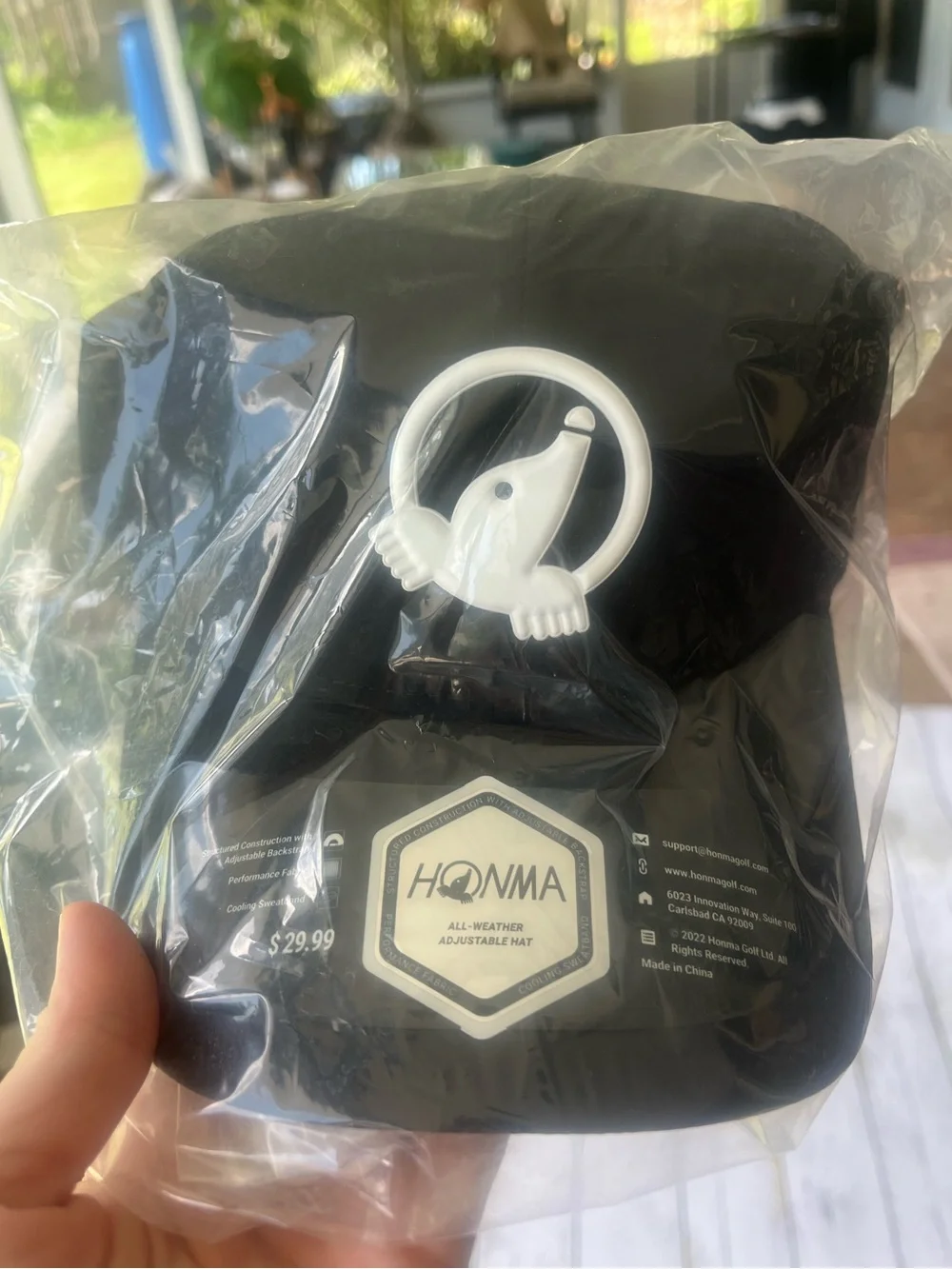 HONMA Black Golf Hat Mole new with tags